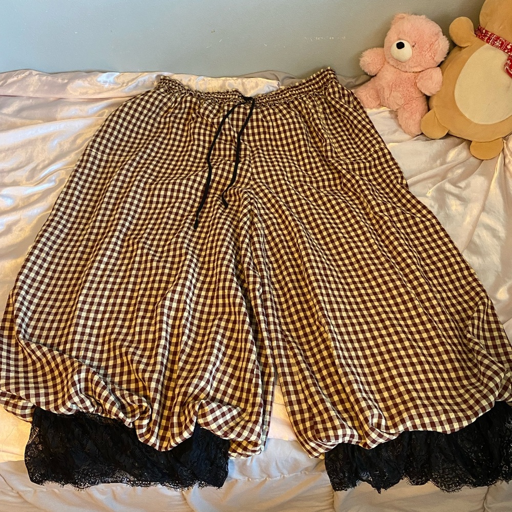 All For Fun Seersucker Bloomer Pants in October Gingham